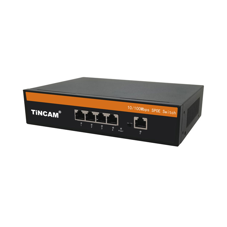 10/100M 4* PoE Ports+1* Uplink  Port  SPOE Switch  Internal Power Supply