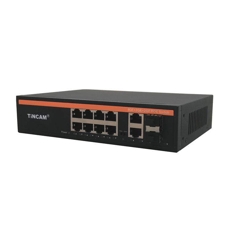 1000M 8*POE+2*Uplink+2*SFP POE Switch  Internal Power Supply